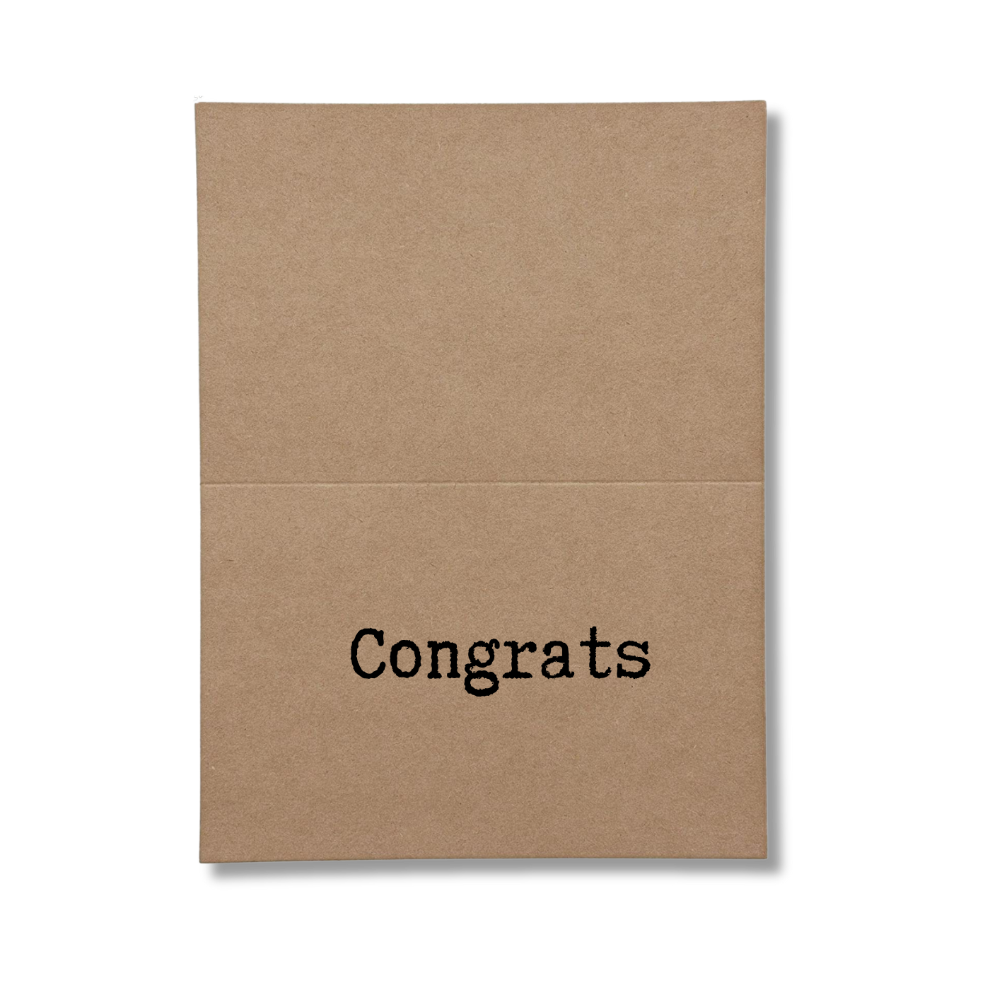 Inside card says Congrats