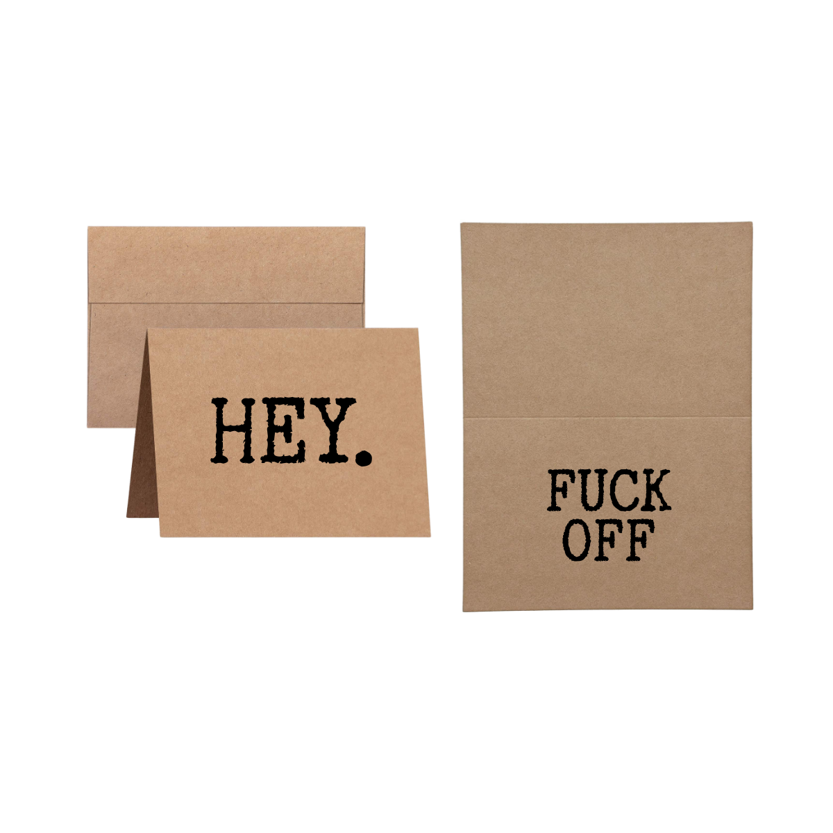 unapologetic card says Hey Fuck Off