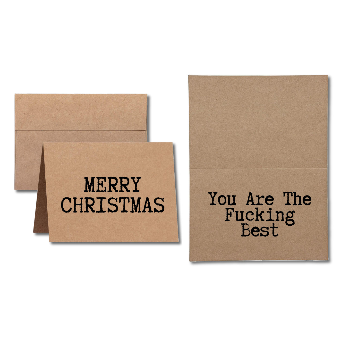 Christmas card says Merry Christmas You Are the Fuckin Best