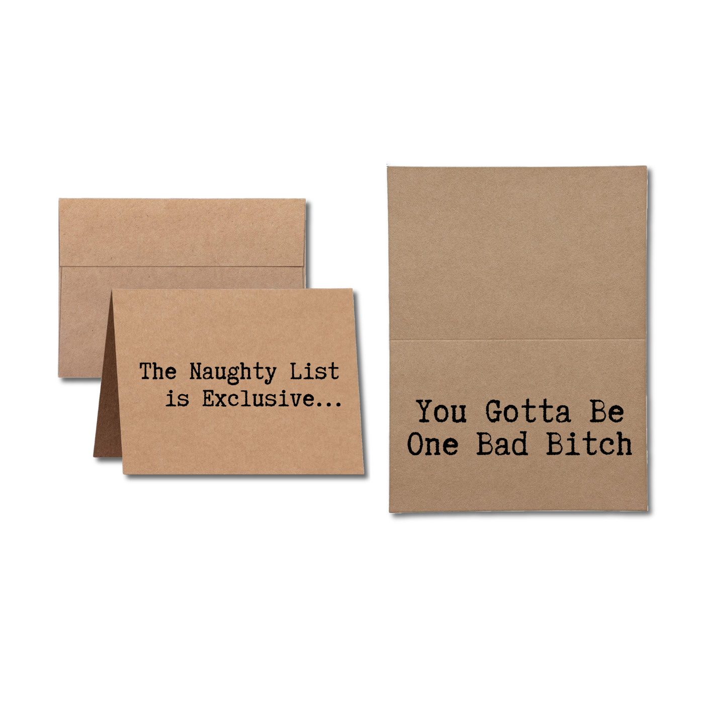 Christmas Card says The Naughty List is Exclusive, You Gotta Be One Bad Bitch