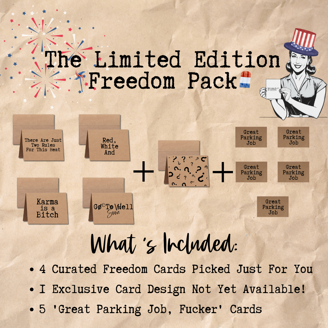Freedom Pack Cards – Limited July-Only Collection | HeresYourFnCard