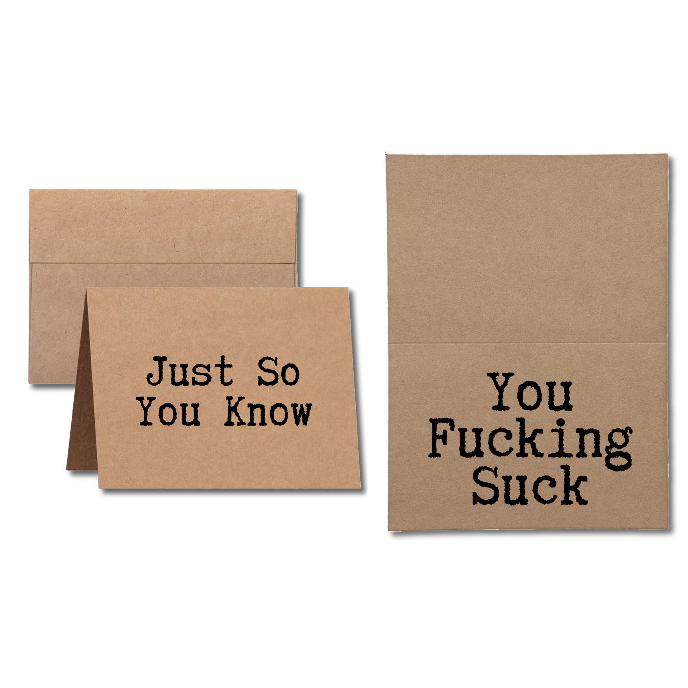 Just so you know you fucking suck greeting card