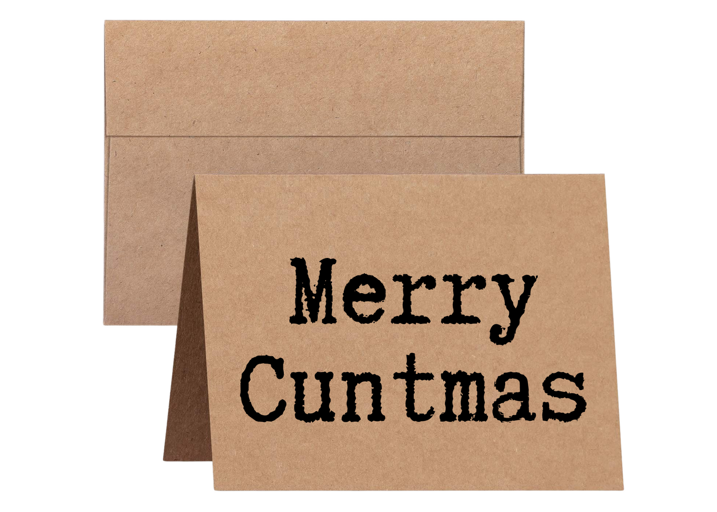 Merry Cuntmas front of Greeting Card