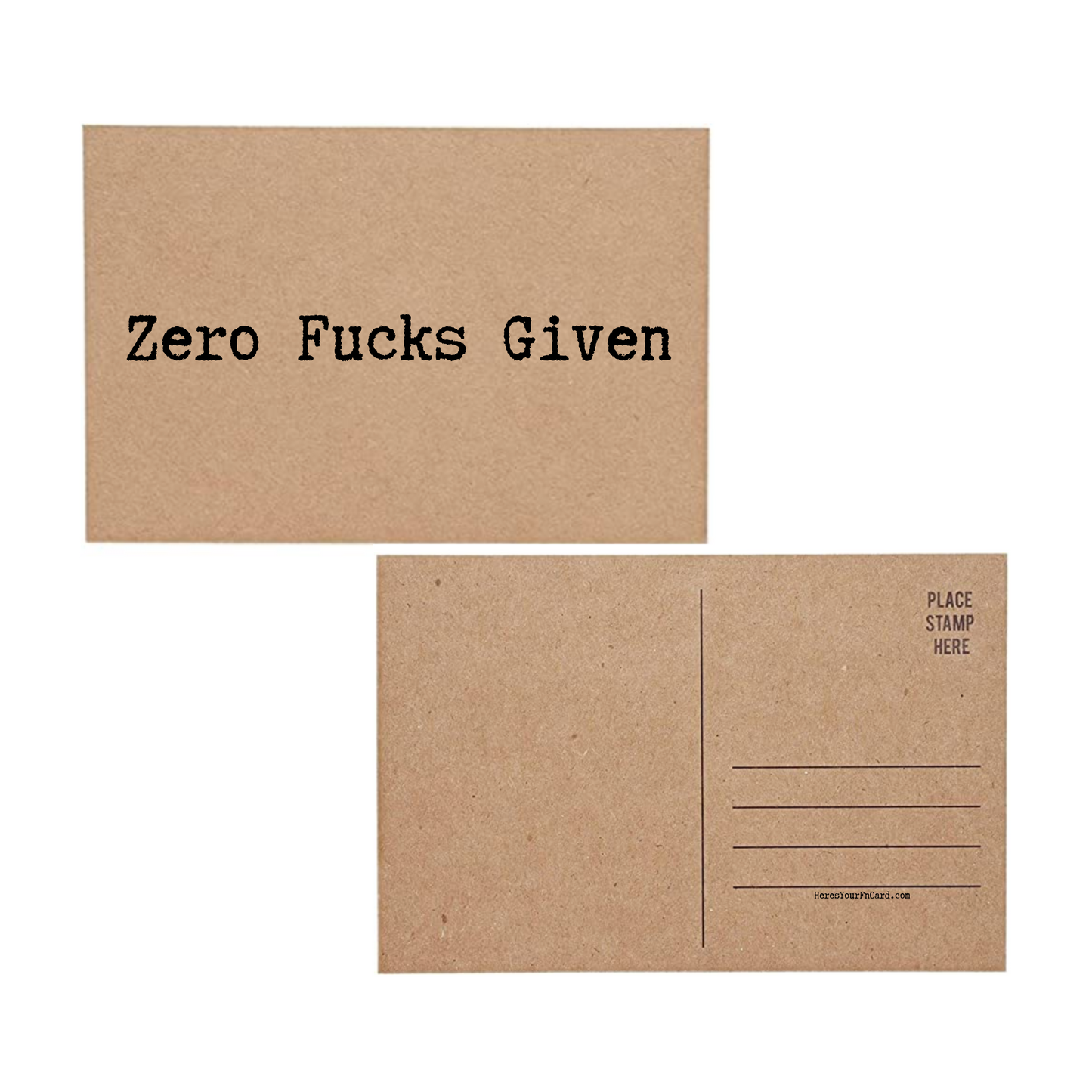 Zero Fucks Given- Inappropriate Profanity Post Card