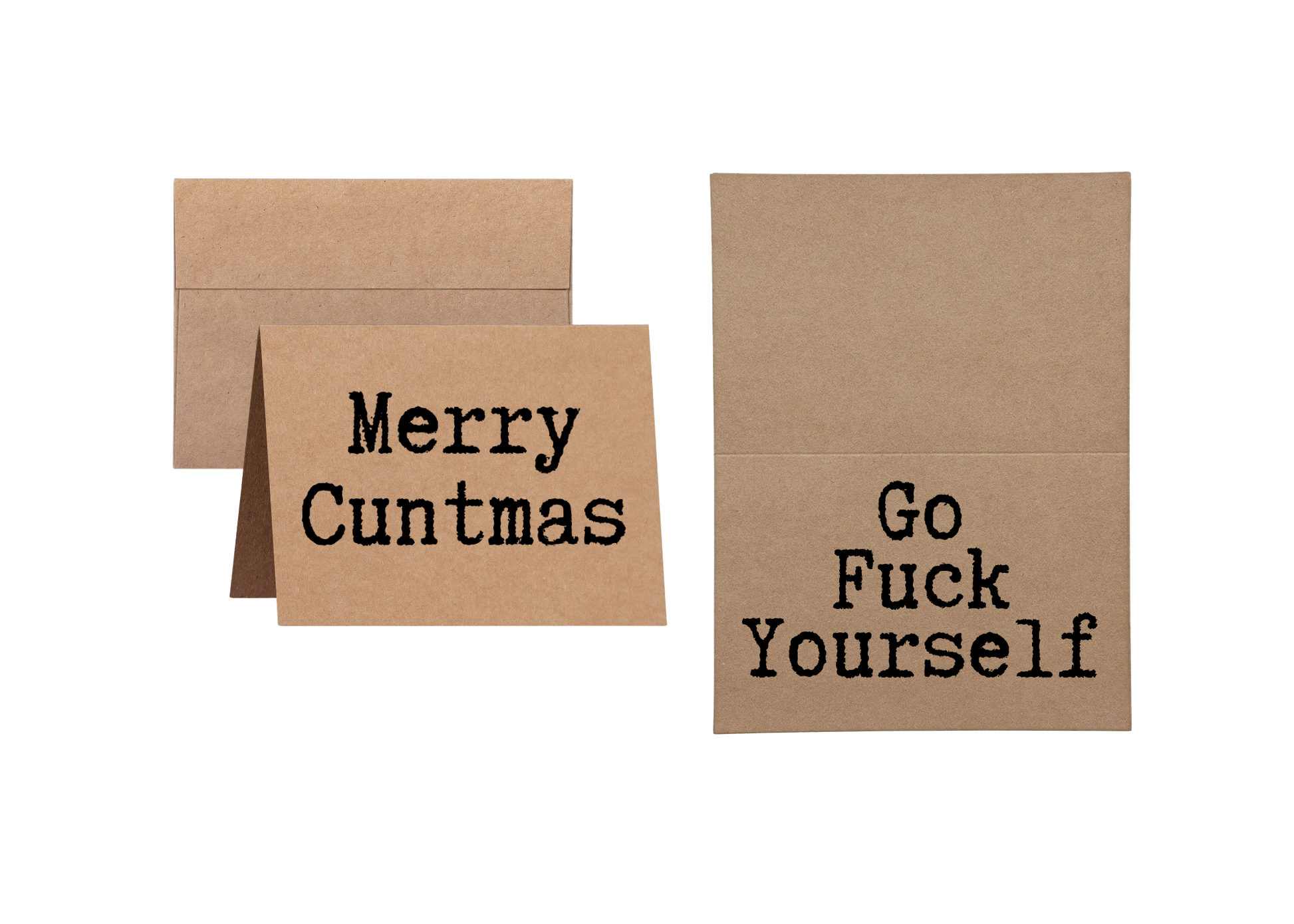 Merry Cuntmas Go Fuck Yourself - Inappropriate Christmas Greeting Card