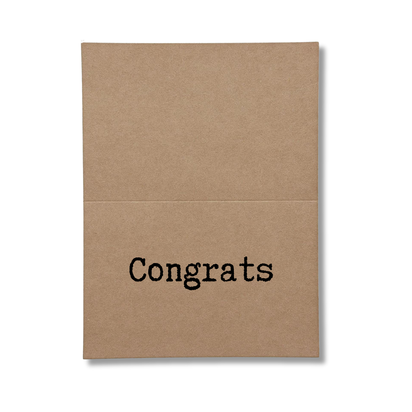 inside card says Congrats