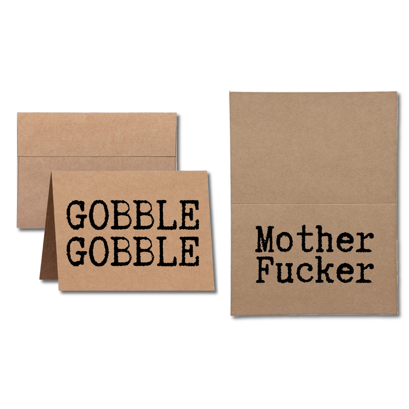 gobble gobble mother fucker thanksgiving greeting card