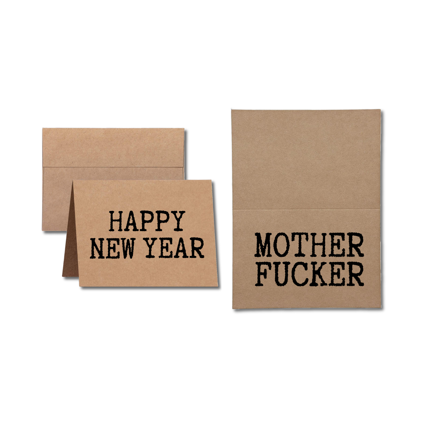 new years card says Happy New Year Mother Fucker