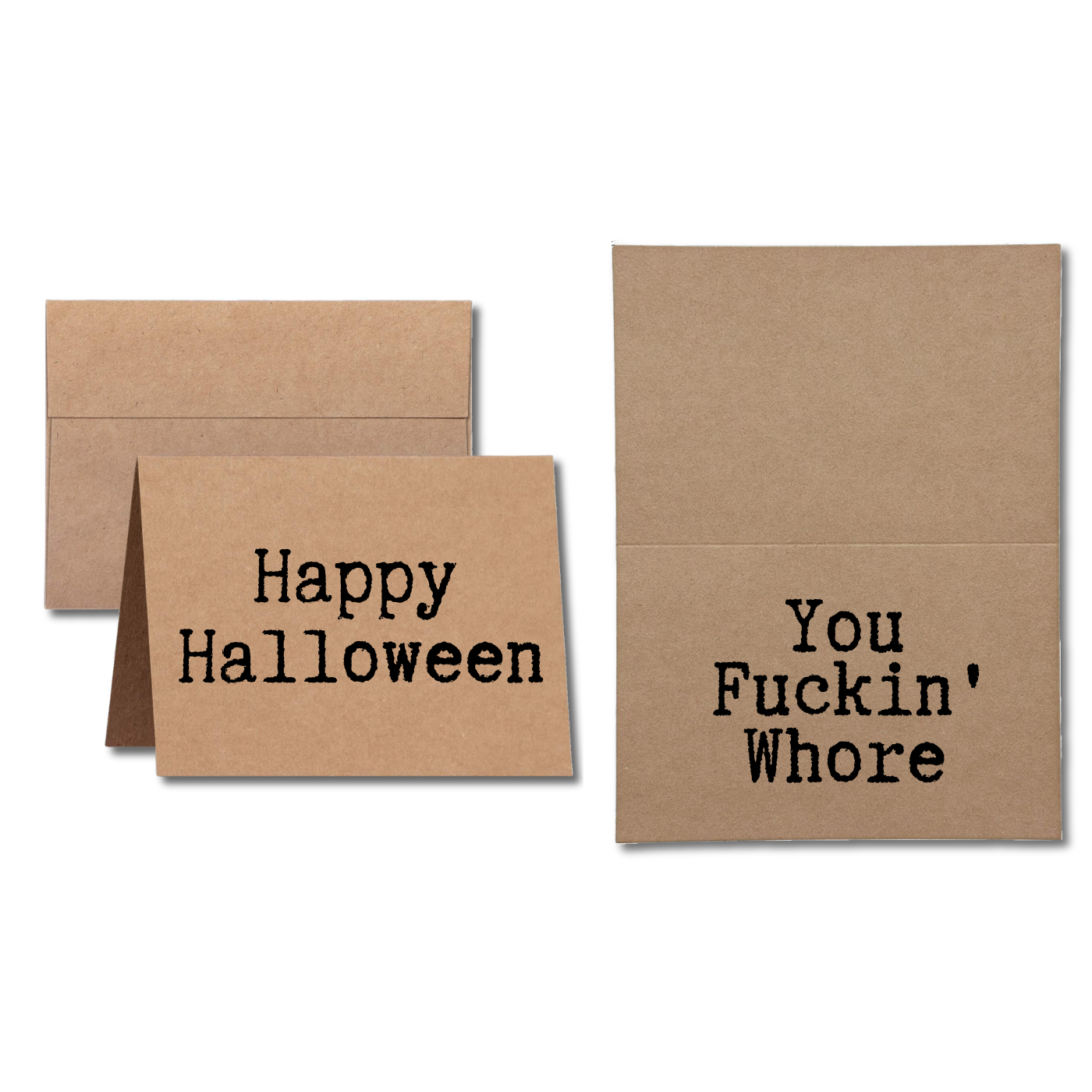 happy halloween you fuckin whore greeting card