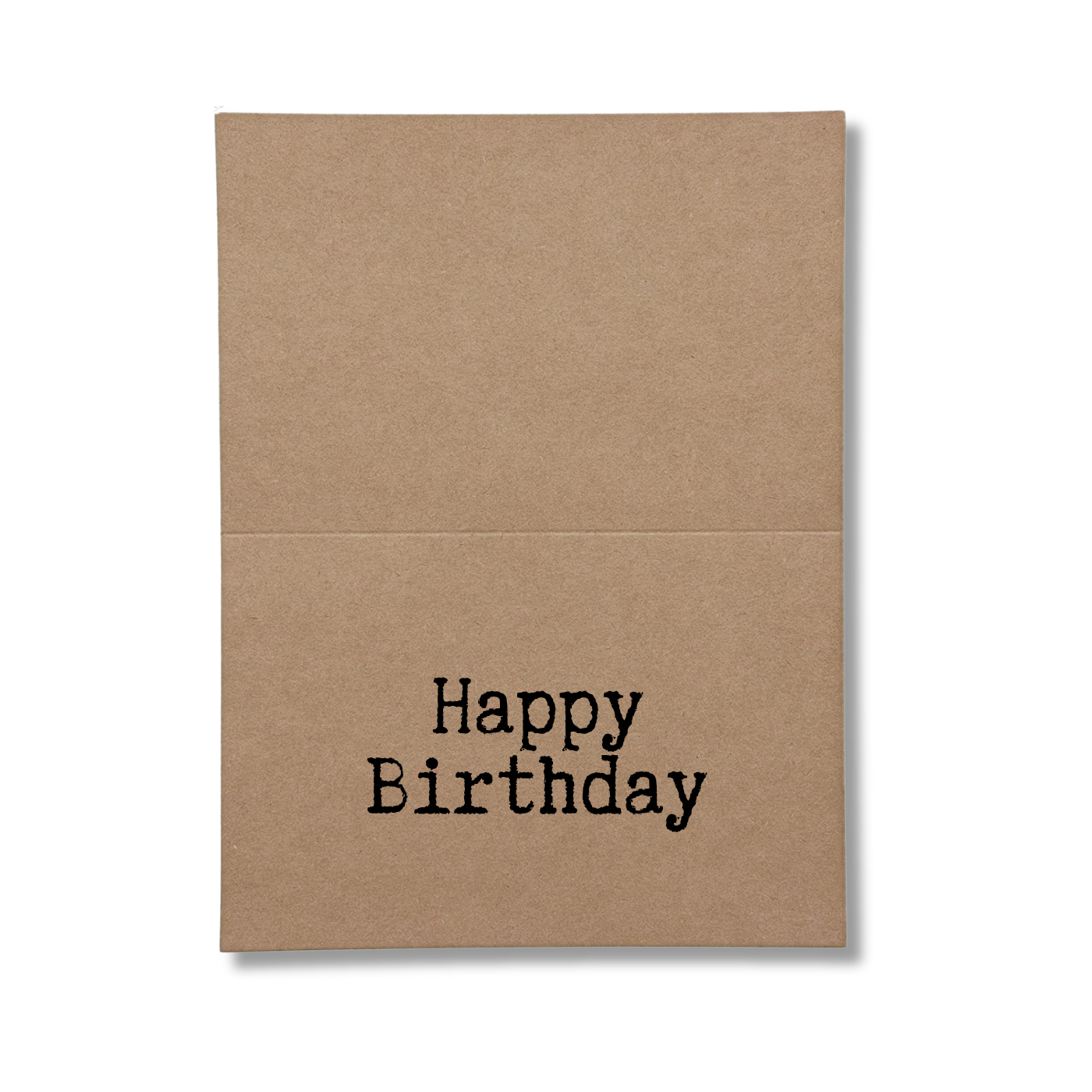 inside card says Happy Birthday