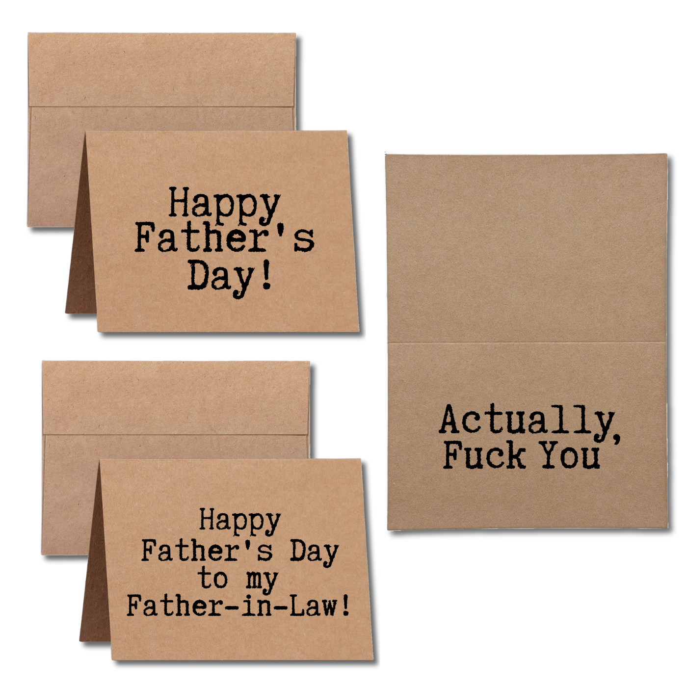 happy Father's Day actually fuck you greeting card