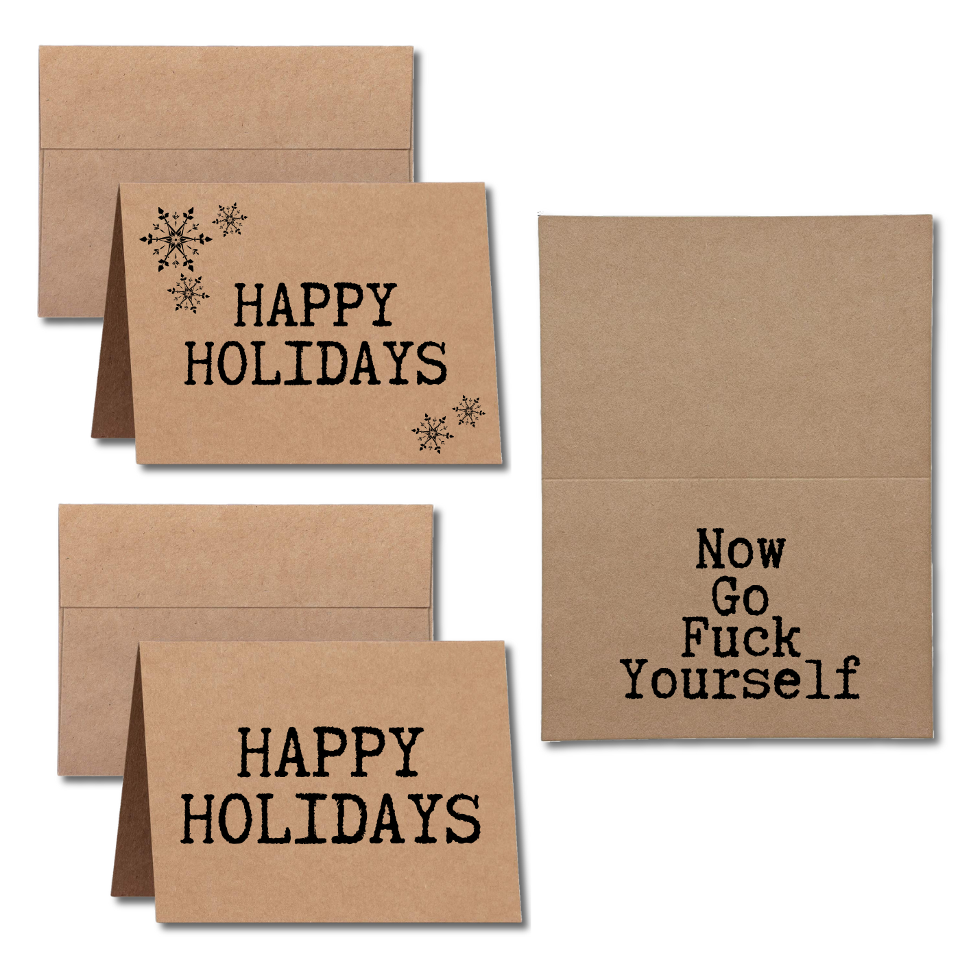 Merry Christmas Now Go Fuck Yourself Greeting Card