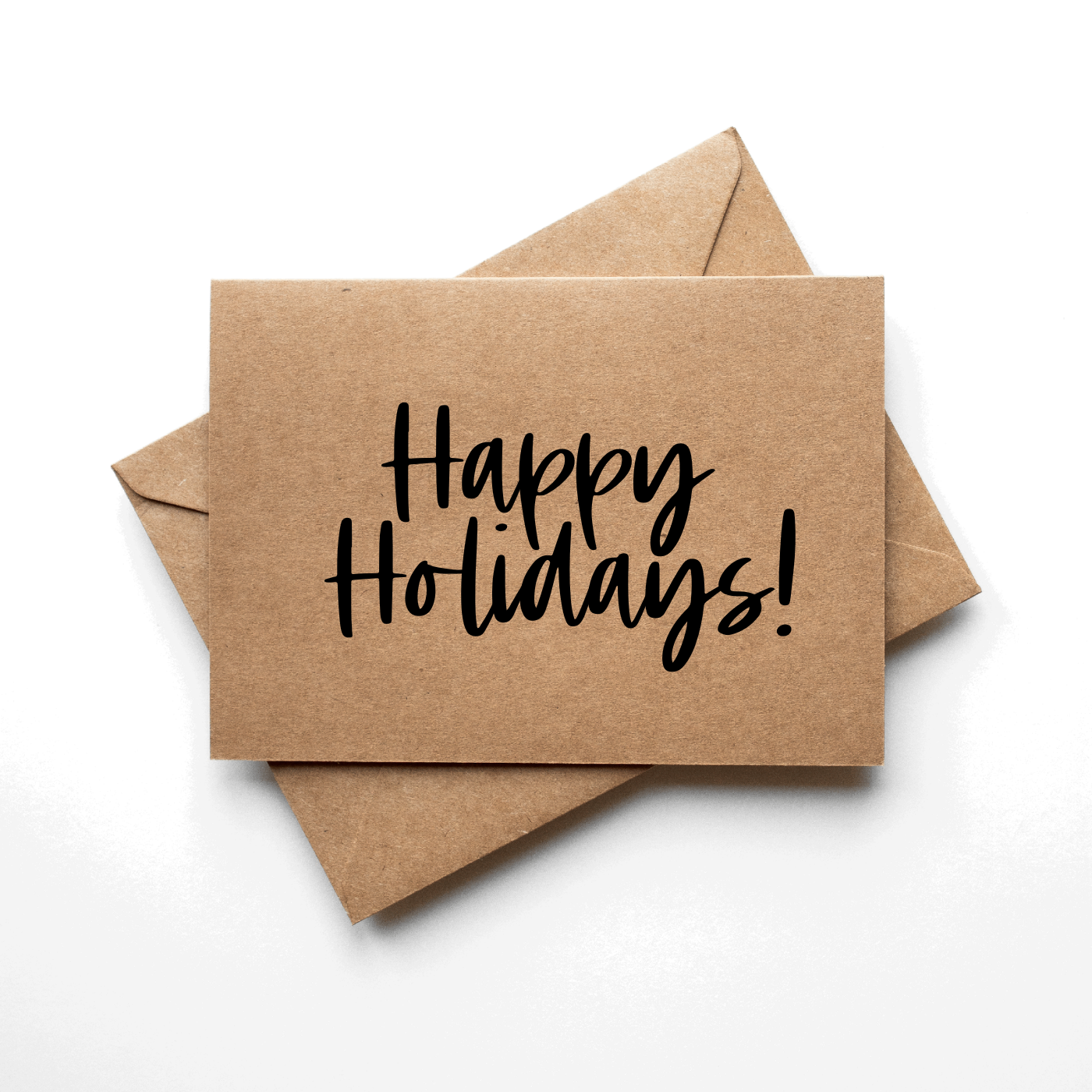 front of card says Happy Holidays