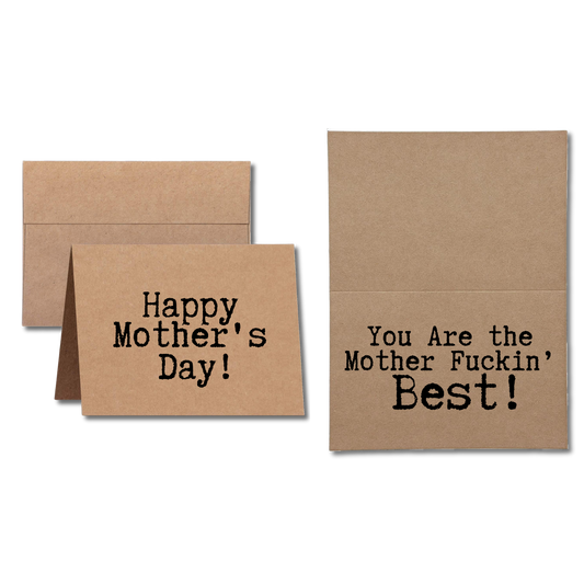 Mothers Day Card says Happy Mothers Day You Are the Mother Fuckin' Best