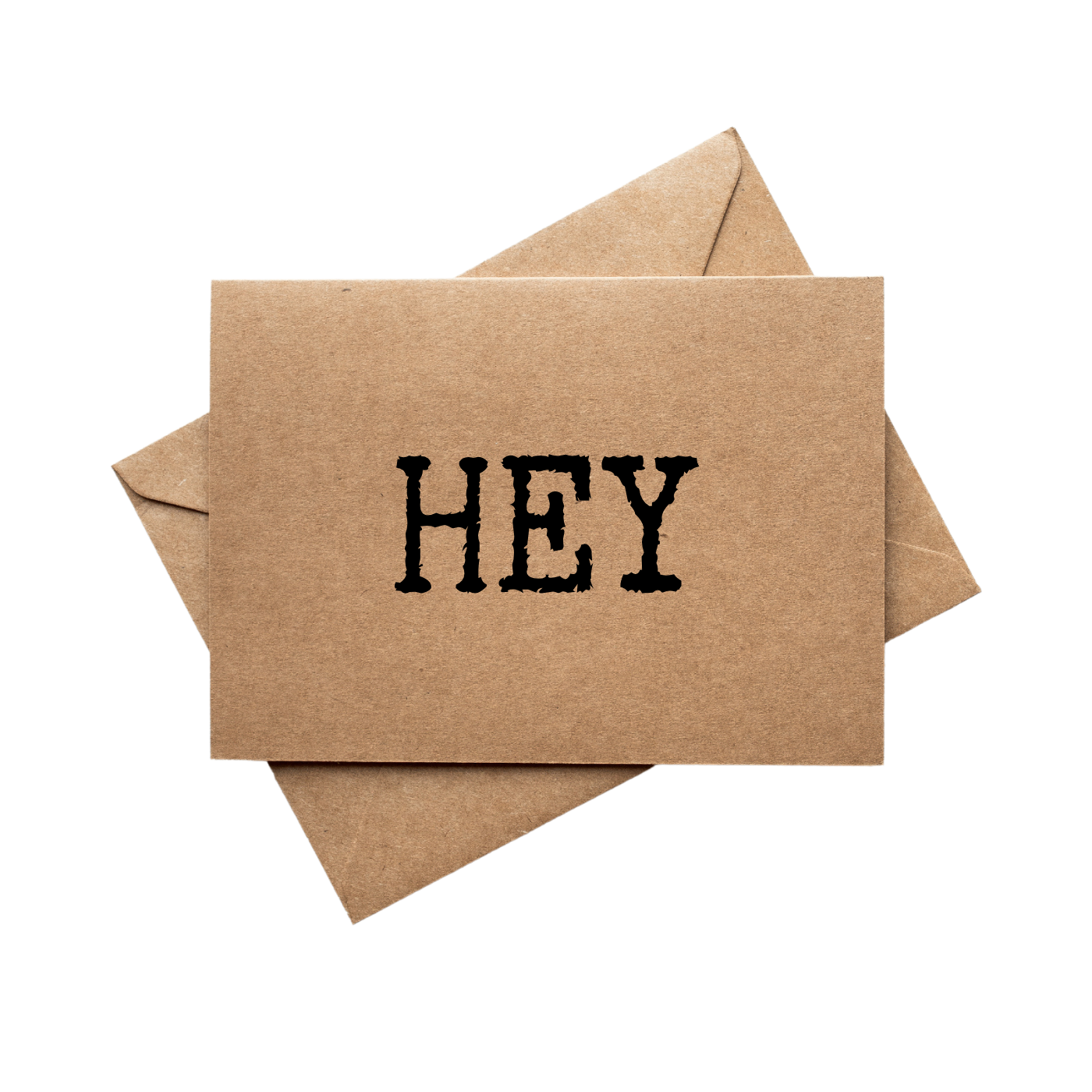 front of card says Hey
