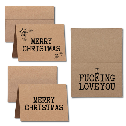 Merry Christmas I Fuckin Love You Greeting Card