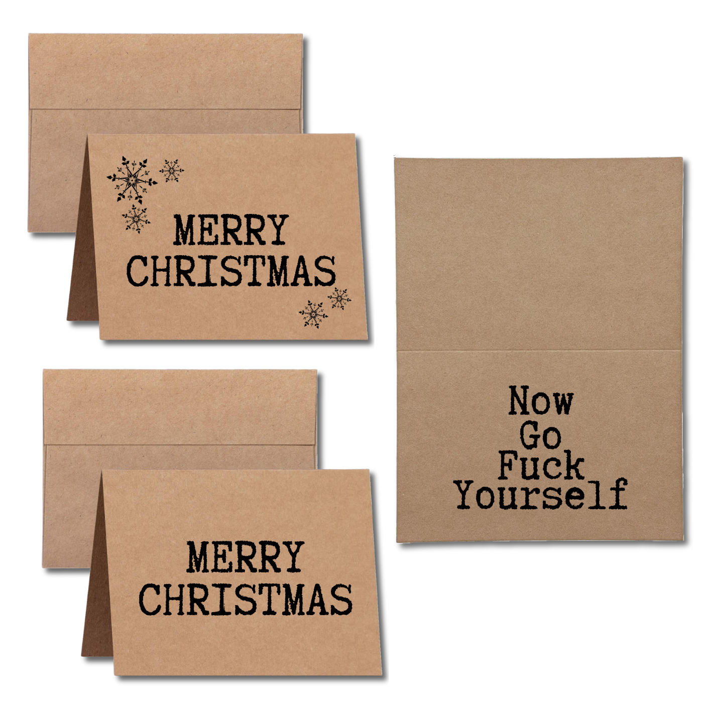 Merry Christmas Now Go Fuck Yourself Greeting Card