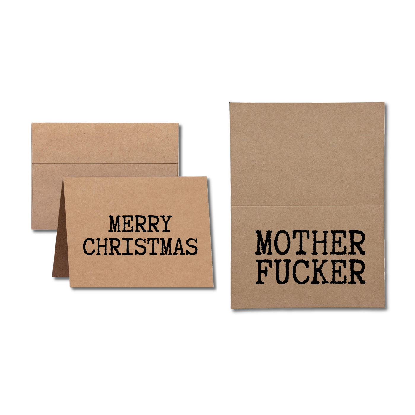 Christmas card says Merry Christmas Mother Fcker