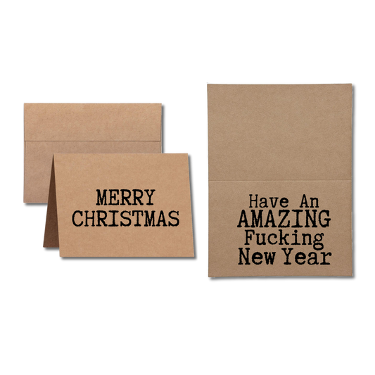 Christmas Card says Merry Christmas Have an Amazing Fcking New Year