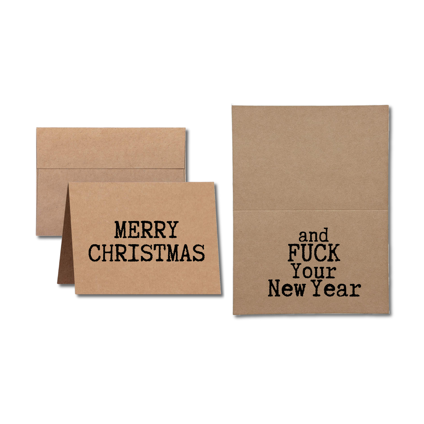 Christmas card Merry Christmas and Fuck Your New Year