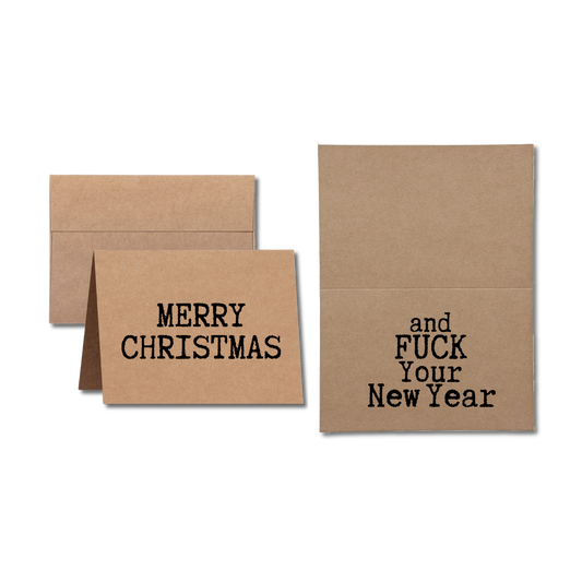 Christmas card Merry Christmas and Fuck Your New Year