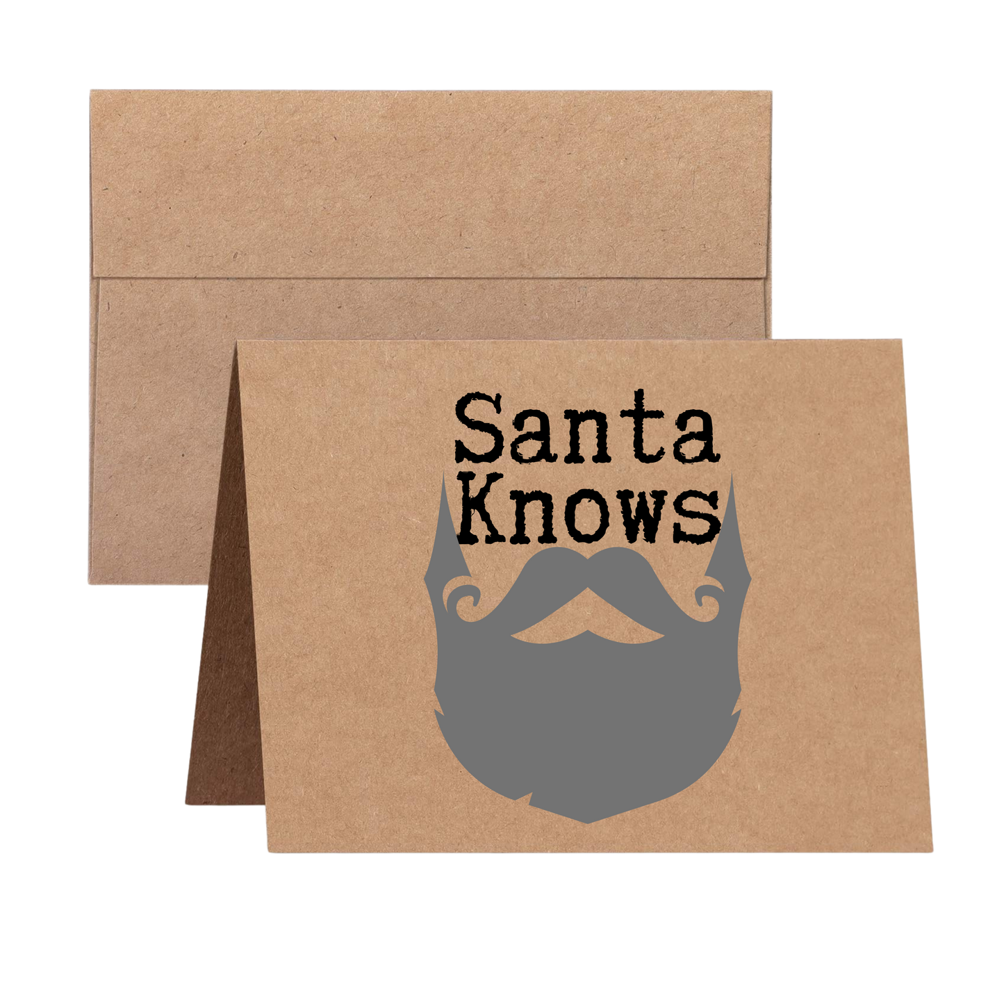 front of card says Santa Knows