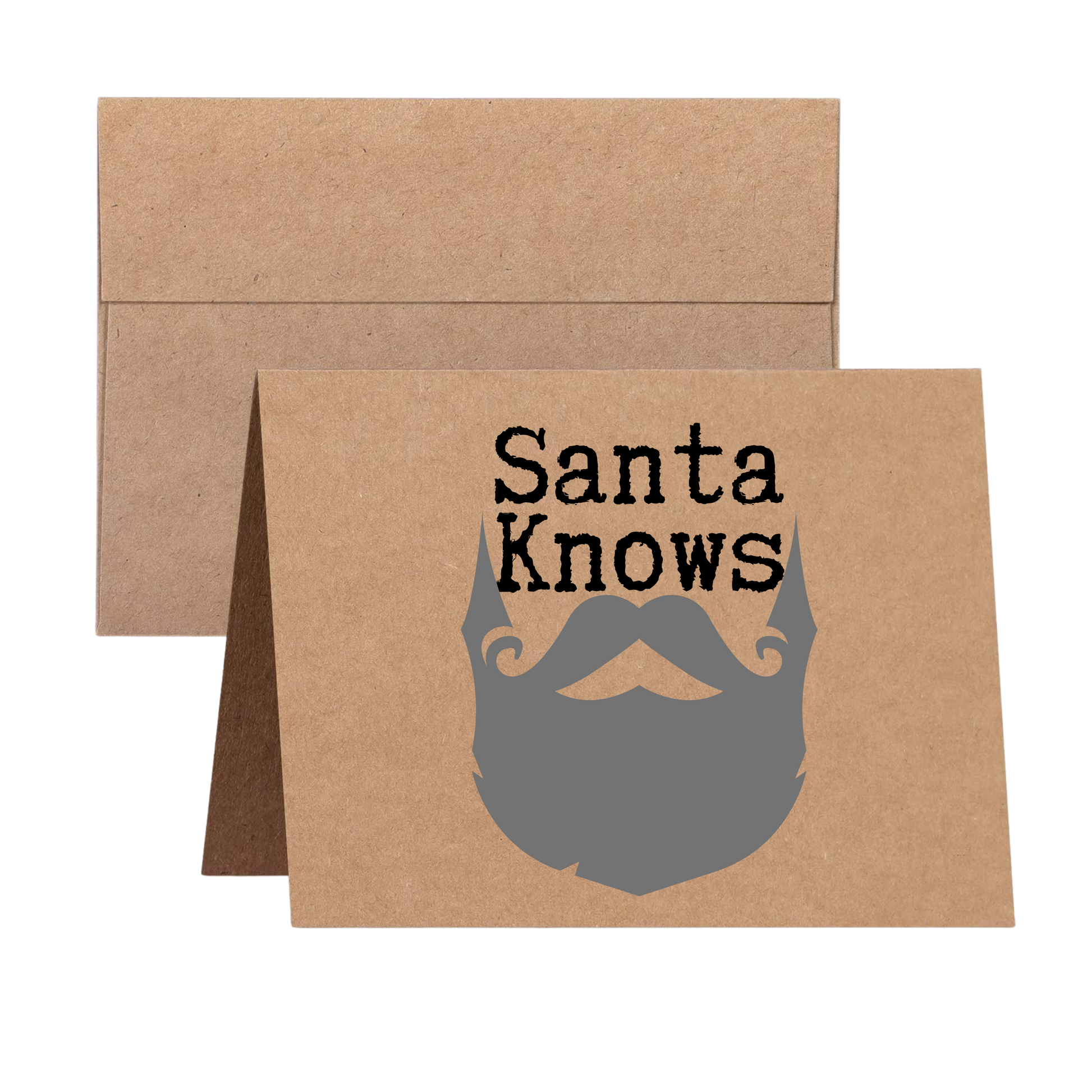 front of card says Santa Knows