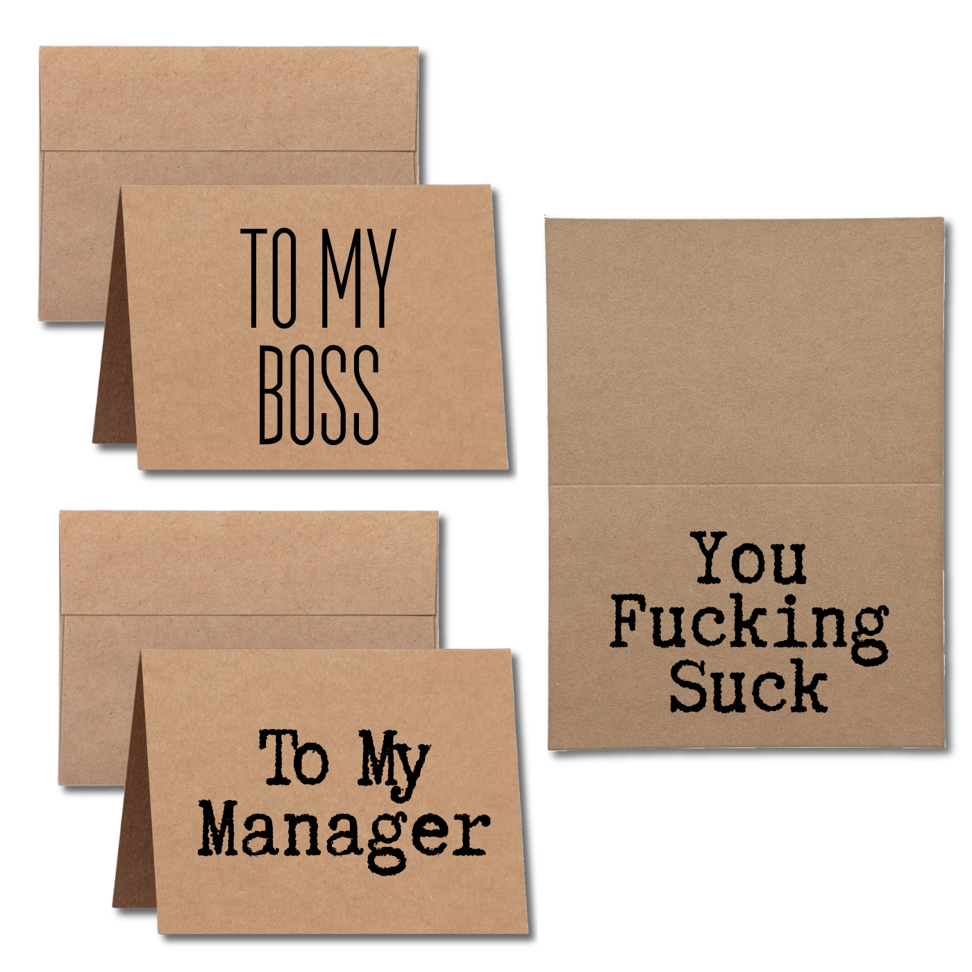 To My boss or Manager You Fuckin Suck 2 week notice Greeting Card