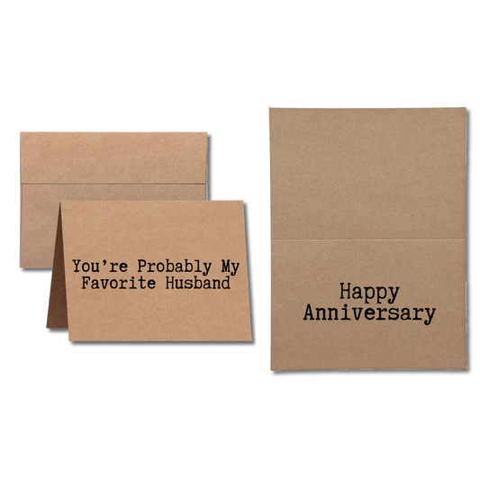 My Favorite Husband Anniversary Card