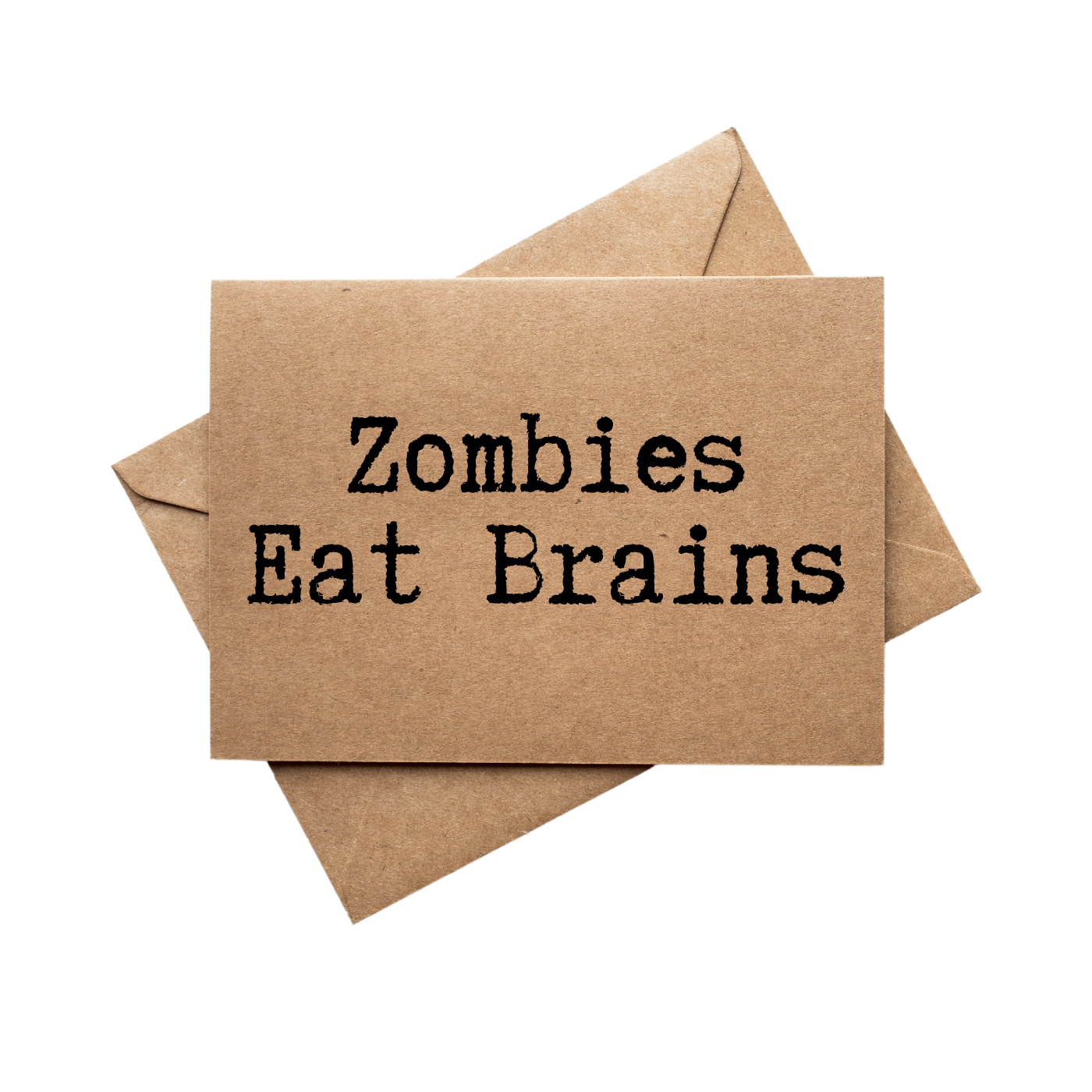 Zombies Eat Brains Front of Halloween Card