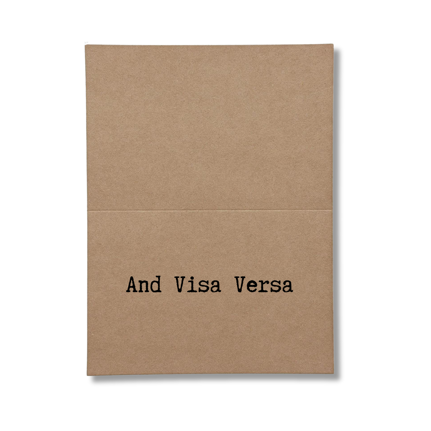 inside card says And Visa Versa