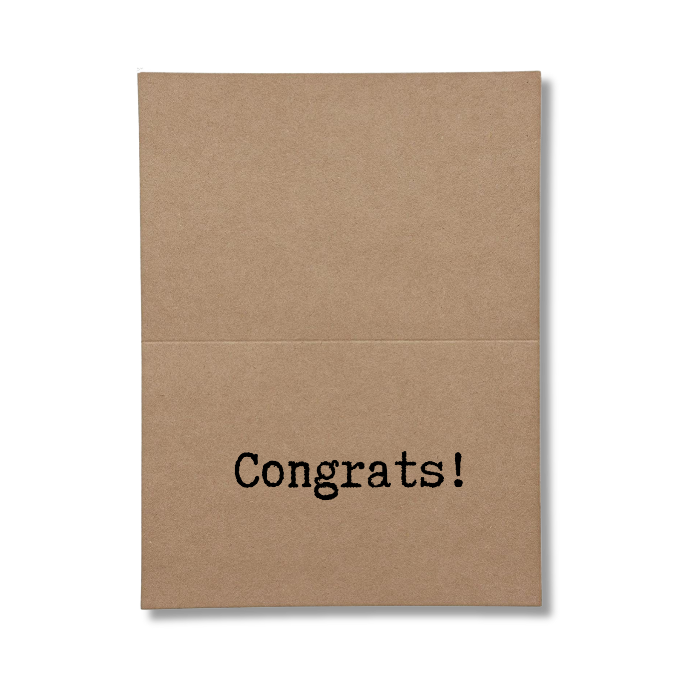 inside of card says Congrats
