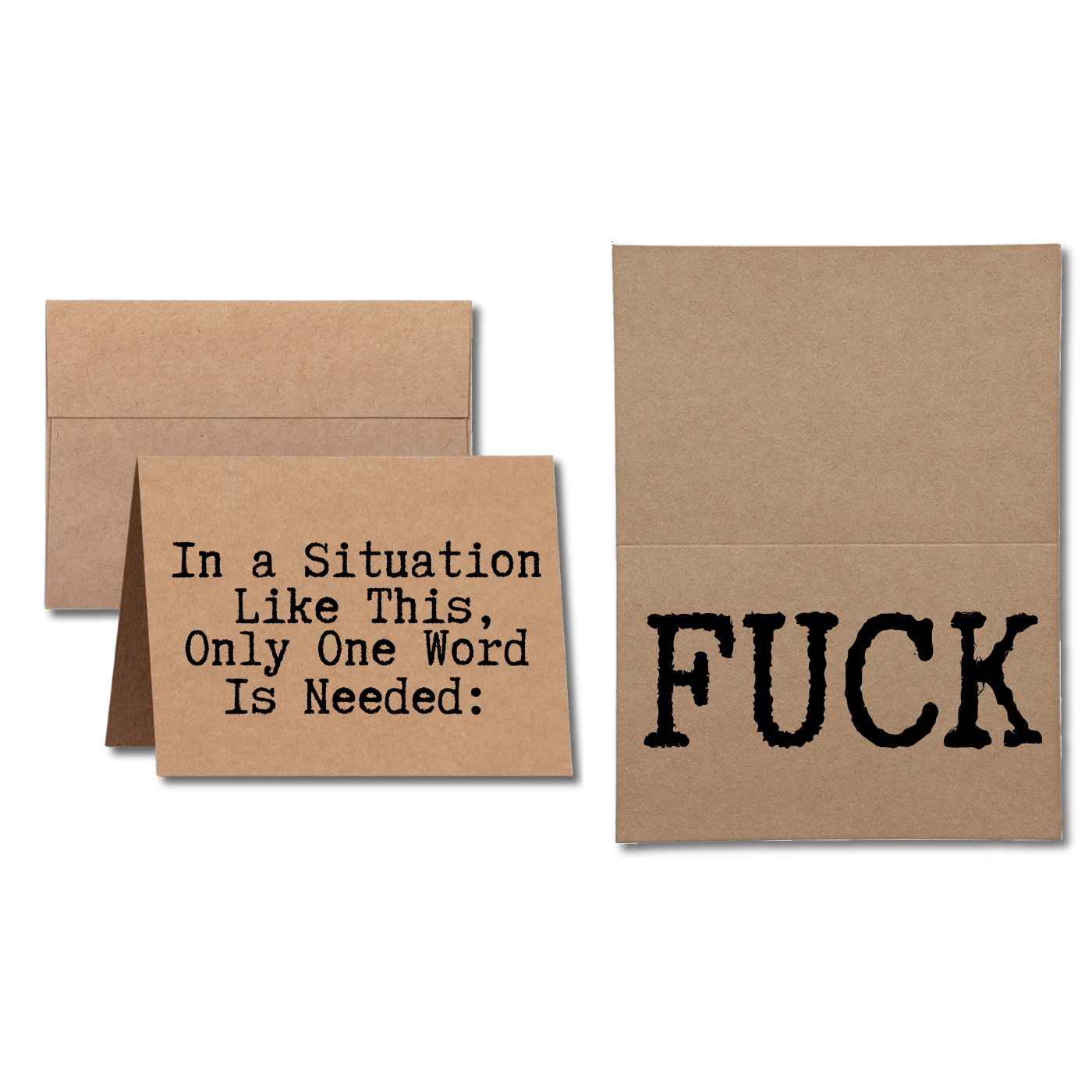 In a Situation like this Only One Word is Needed: FUCK - Inappropriate Profanity Greeting Card 