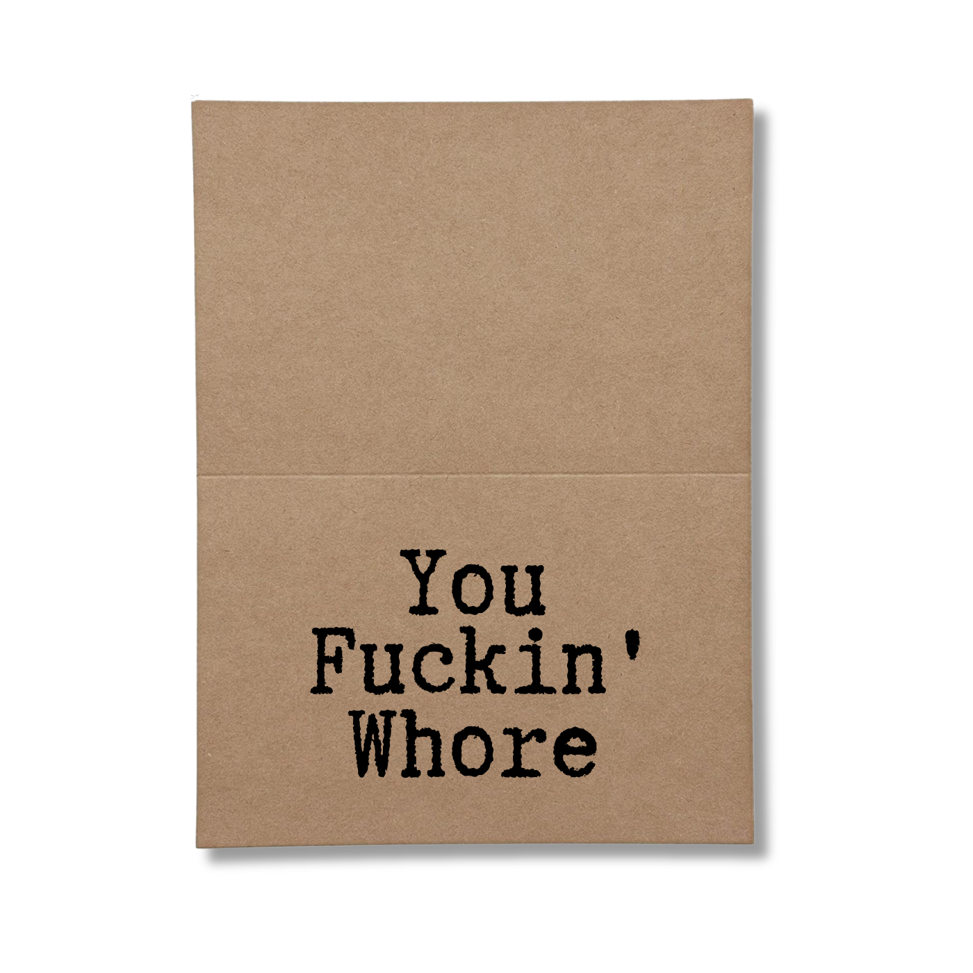 you fucking whore inside of halloween greeting card